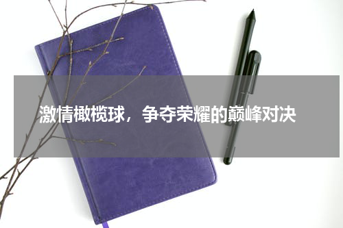  激情橄榄球，争夺荣耀的巅峰对决
