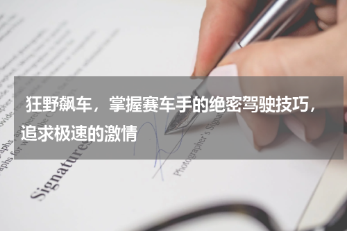  狂野飙车，掌握赛车手的绝密驾驶技巧，追求极速的激情