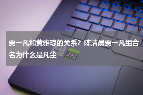 贾一凡和黄雅琼的关系？陈清晨贾一凡组合名为什么是凡尘