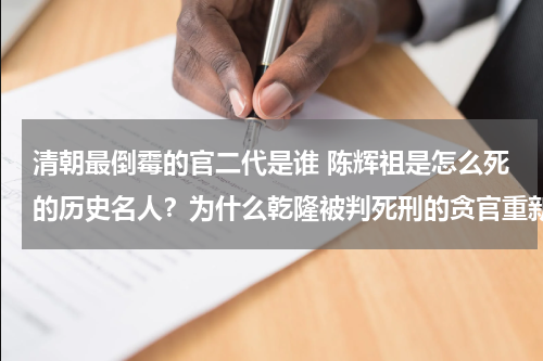清朝最倒霉的官二代是谁 陈辉祖是怎么死的历史名人？为什么乾隆被判死刑的贪官重新获得重用异地为官