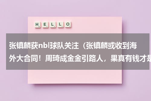 张镇麟获nbl球队关注（张镇麟或收到海外大合同！周琦成金金引路人，果真有钱才是王道）