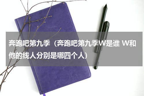 奔跑吧第九季（奔跑吧第九季W是谁 W和他的线人分别是哪四个人）